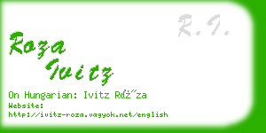 roza ivitz business card